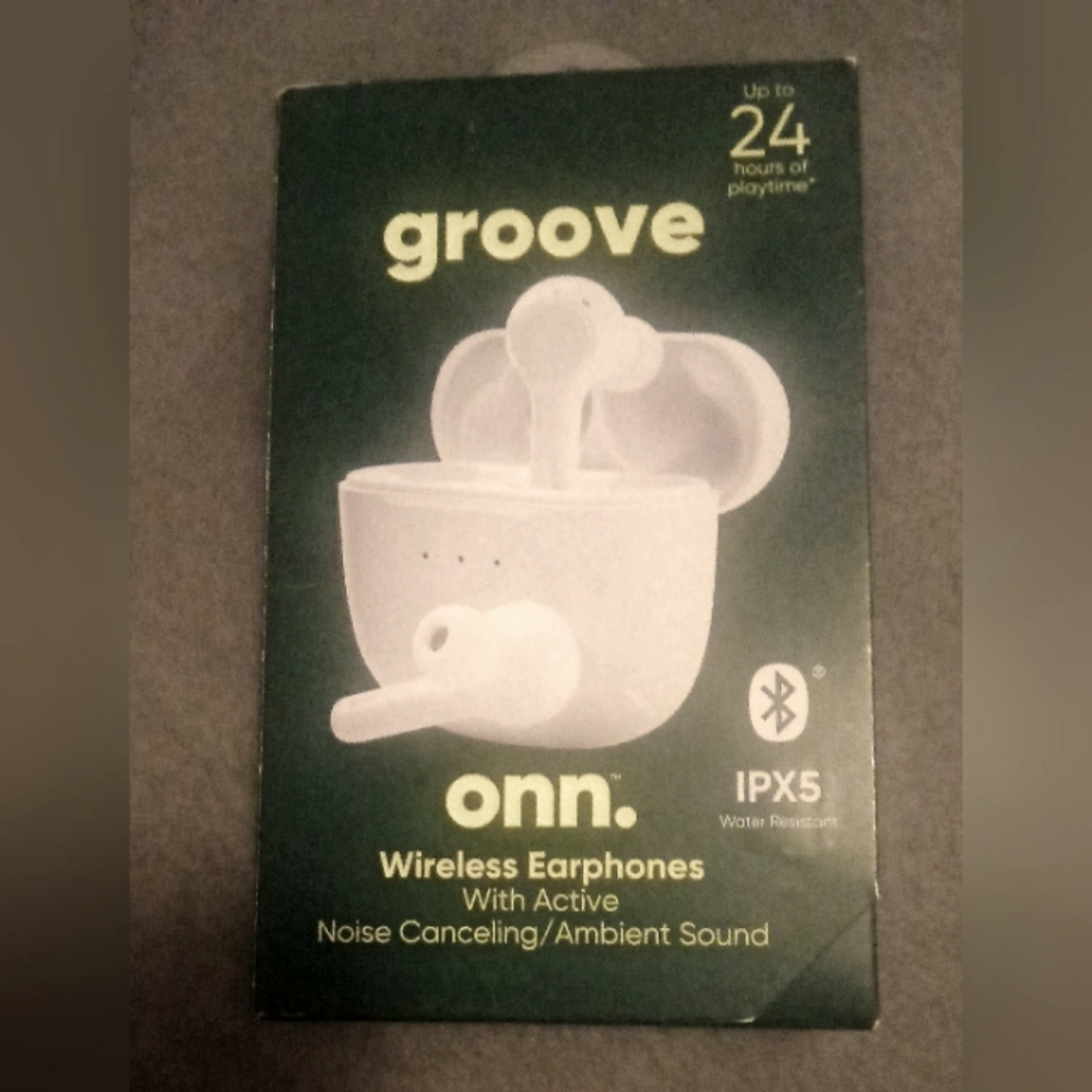 Groove onn. Wireless Earphones with Active Noise Canceling~Up to 24hr Playtime